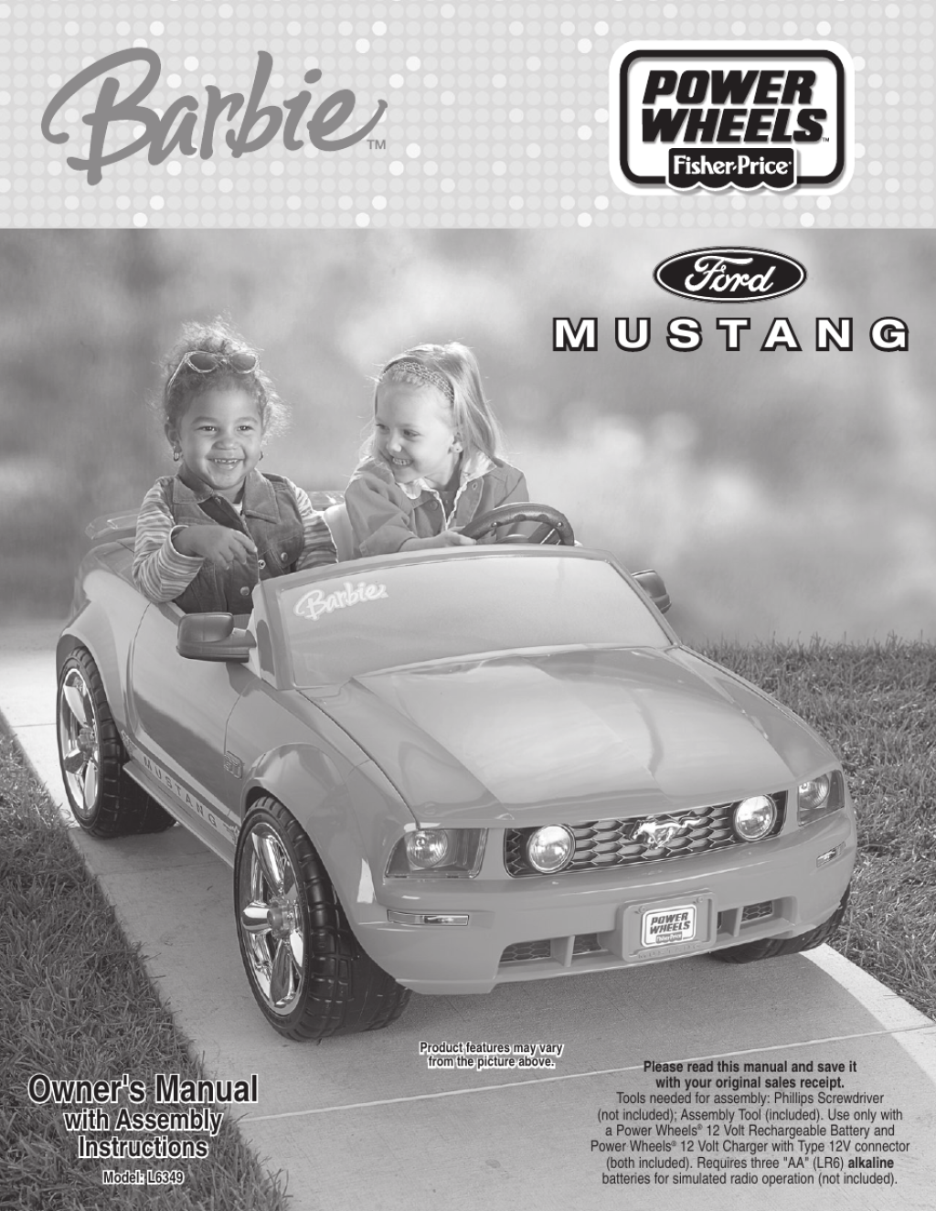 Picture of: Fisher-Price Barbie Ford Mustang L User Manual   pages
