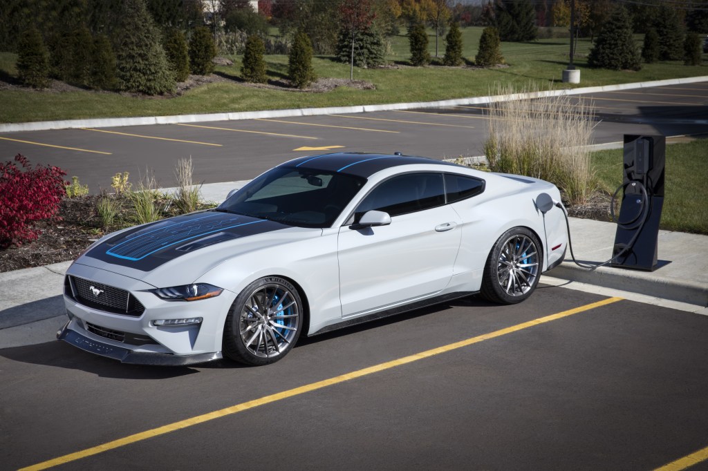 Picture of: Ford built an electric Mustang with a manual transmission