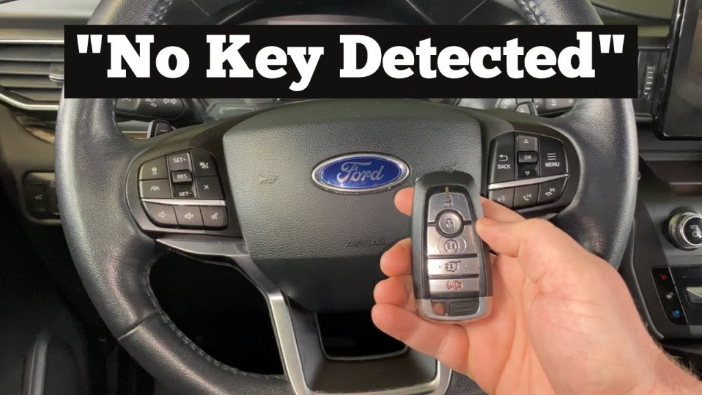 Picture of: –  Ford Explorer “No Key Detected” How to Start With Dead Bad  Broken Remote Key Fob Battery