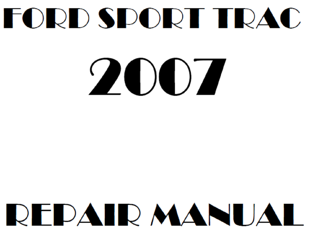Picture of: Ford Explorer Sport repair manual – OEM Factory Manual