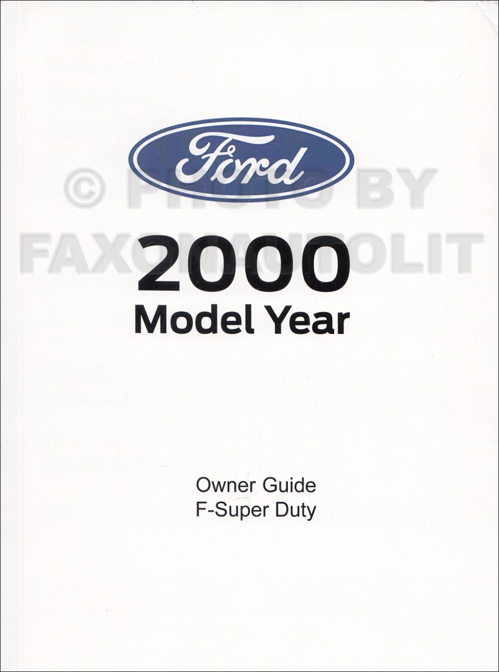 Picture of: Ford F- thru F- Owner’s Manual Factory Reprint