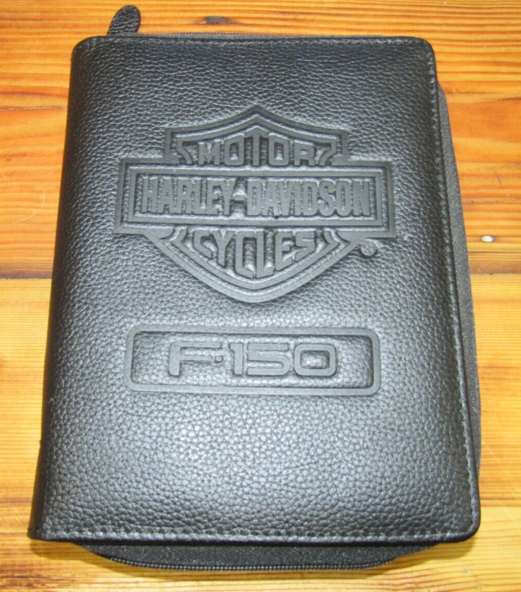 Picture of: FORD HARLEY DAVIDSON F LEATHER OWNERS MANUAL COVER CASE! EXCELLENT  CONDITION