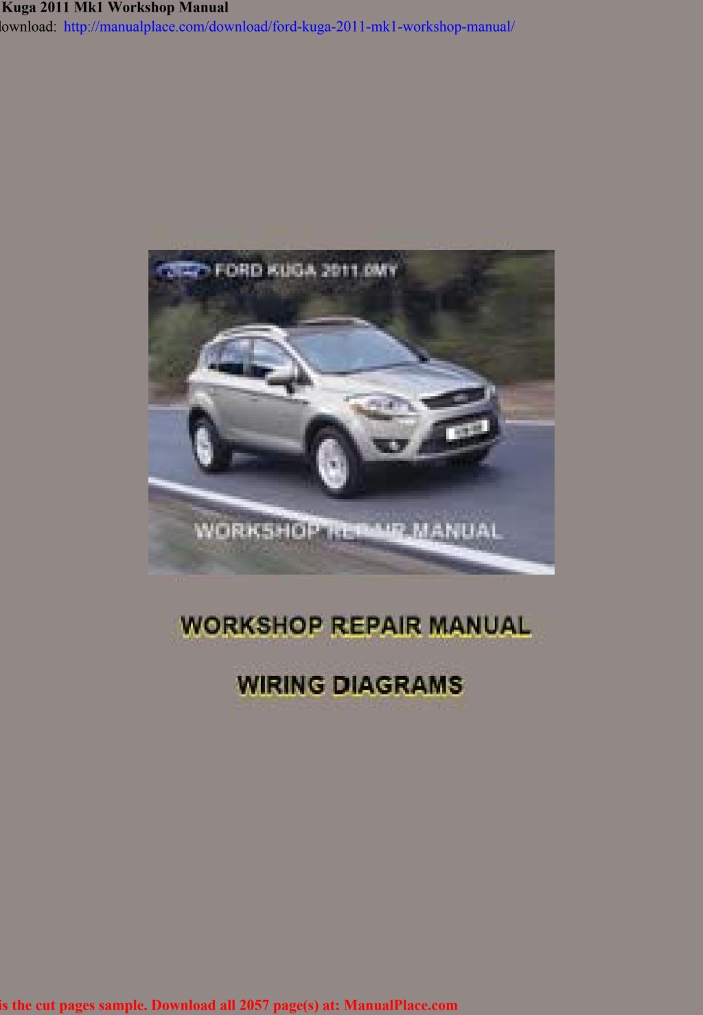 Picture of: Ford Kuga  Mk Workshop Manual by LeslieSpearmanh – Issuu