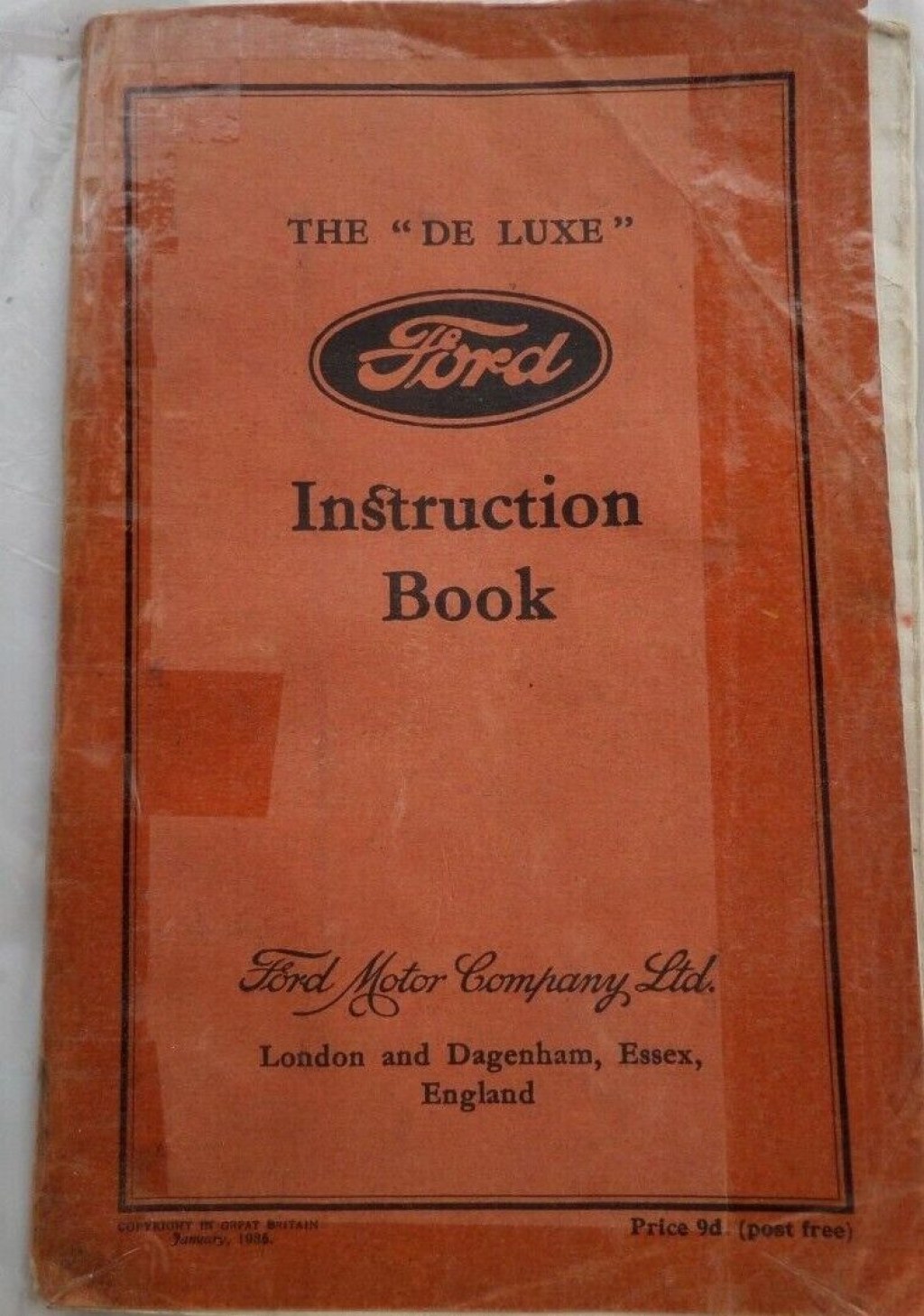 Picture of: Ford Model C De Luxe Instruction Book Jan  Owners Manual