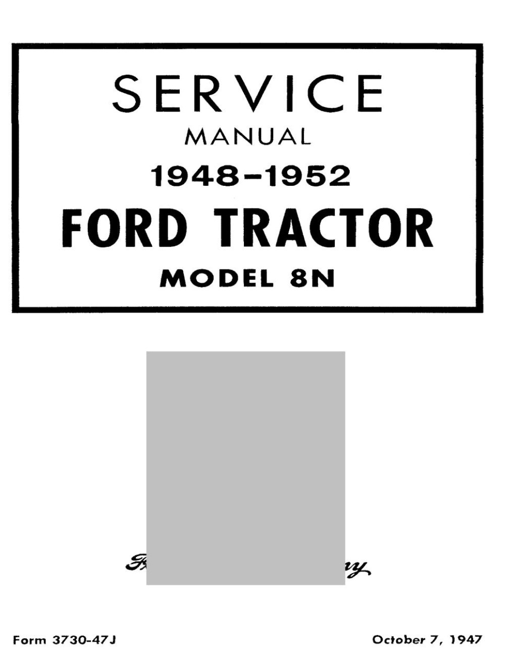 Picture of: Ford N Tractor Service Repair Manual – PDF Archive