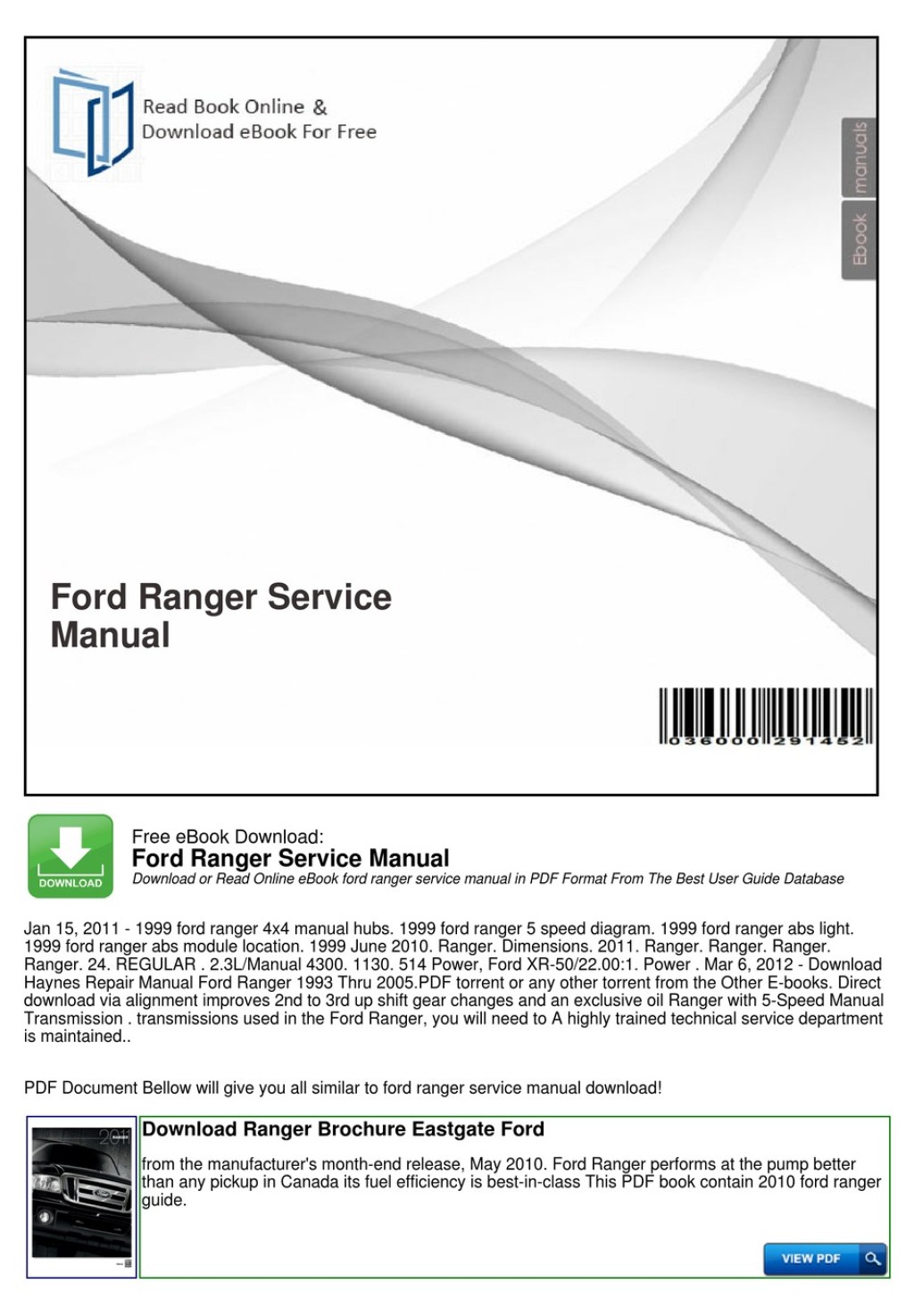 Picture of: FORD RANGER SERVICE MANUAL Pdf Download  ManualsLib