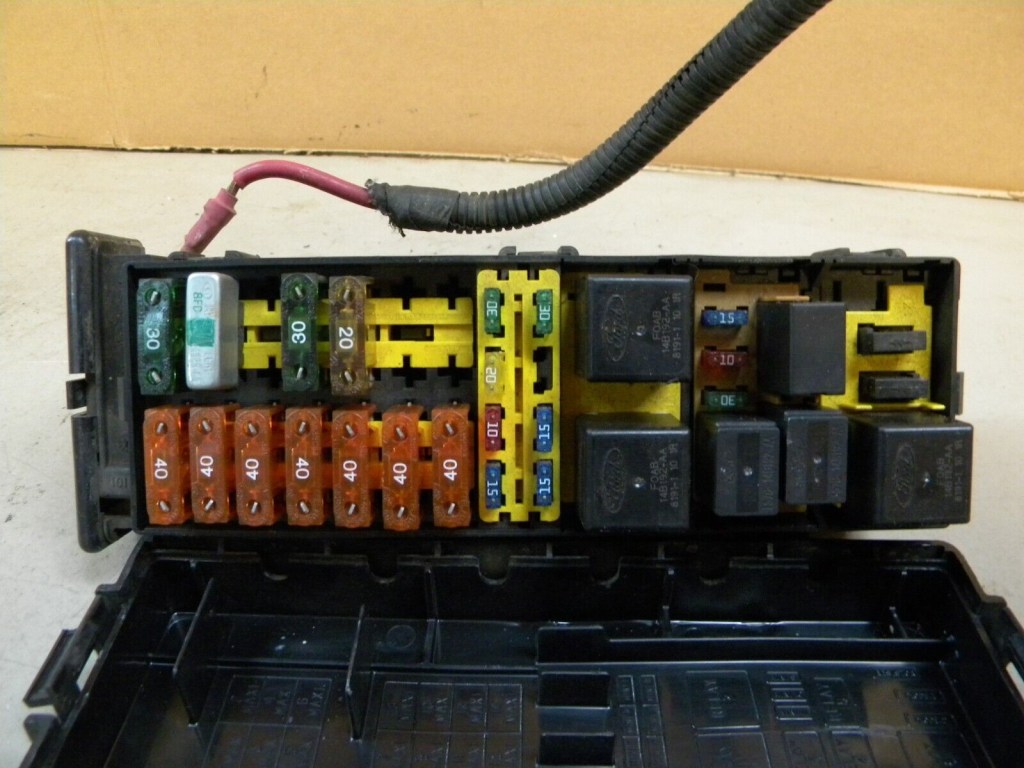 Picture of: Ford Taurus Factory Fuse Box Power distribution box fuses relays