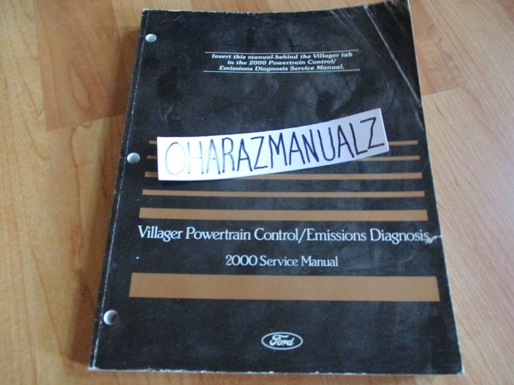 FORD Villager Powertrain Control Emissions Diagnosis Manual OEM