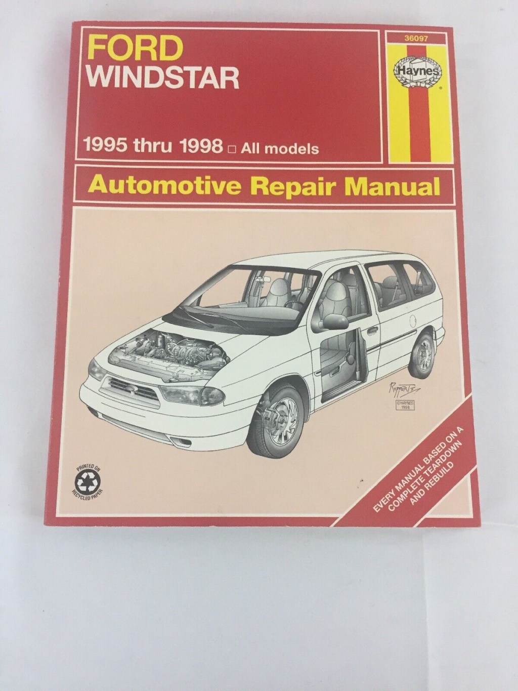Picture of: Haynes Repair Manual  –  Ford Windstar Excellent Condition Free  Shipping