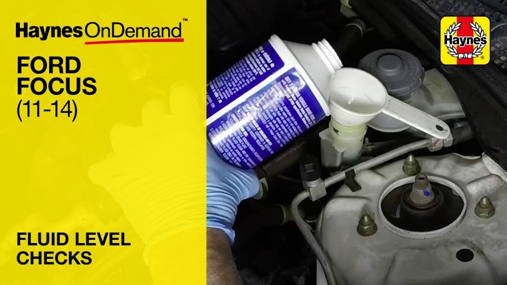 Picture of: How to find and check the fluid levels on a Ford Focus Mk  to  reg (UK  models, 005-011)