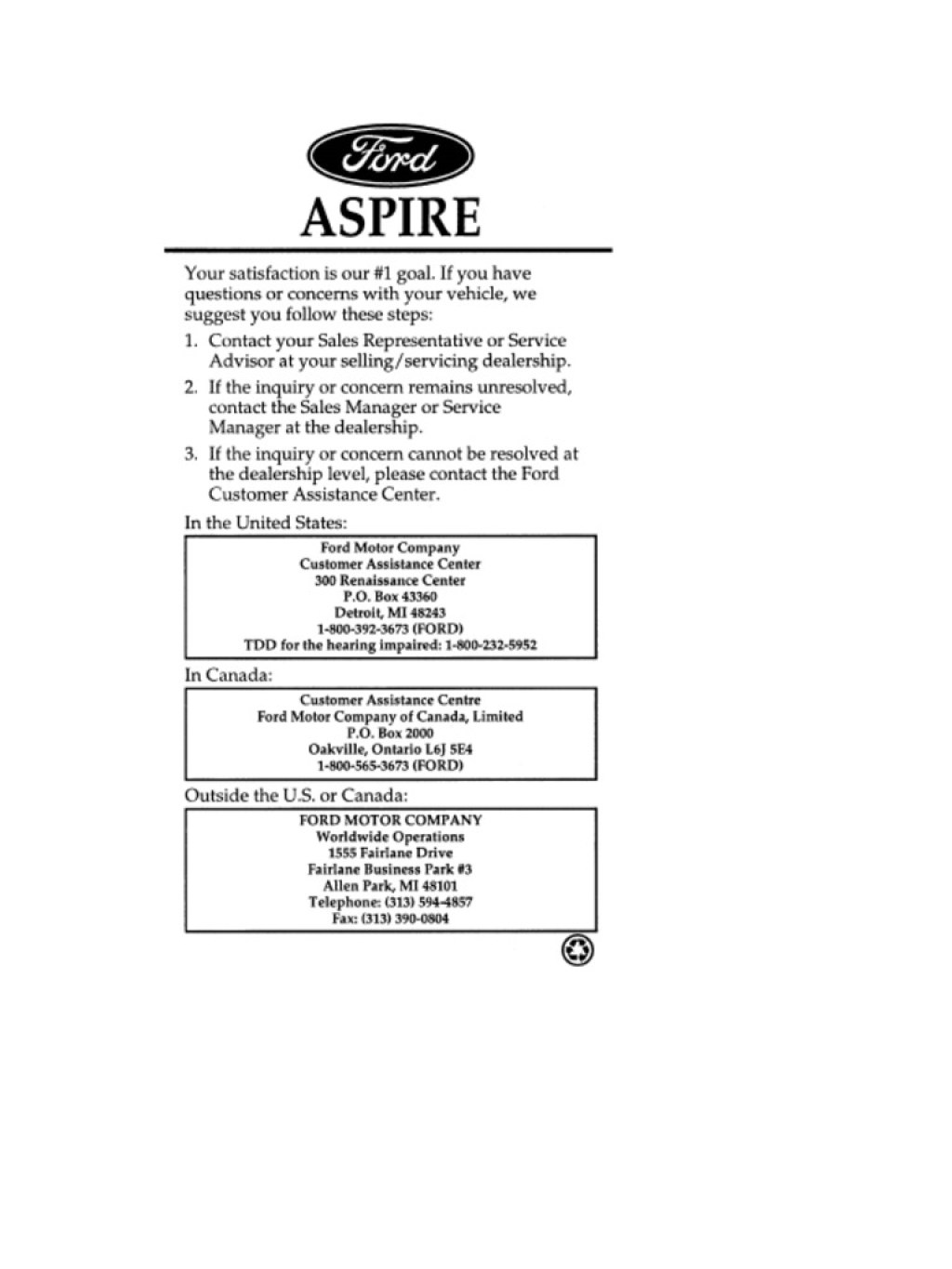 Picture of: Manua Ford Aspire  PDF  PDF  Headlamp  Anti Lock Braking System