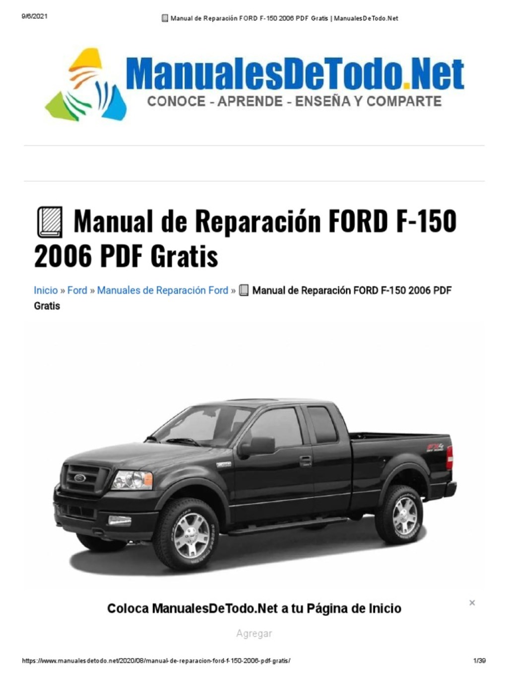 Picture of: Manual de Reparación FORD F-   PDF  Coche  Transmisión