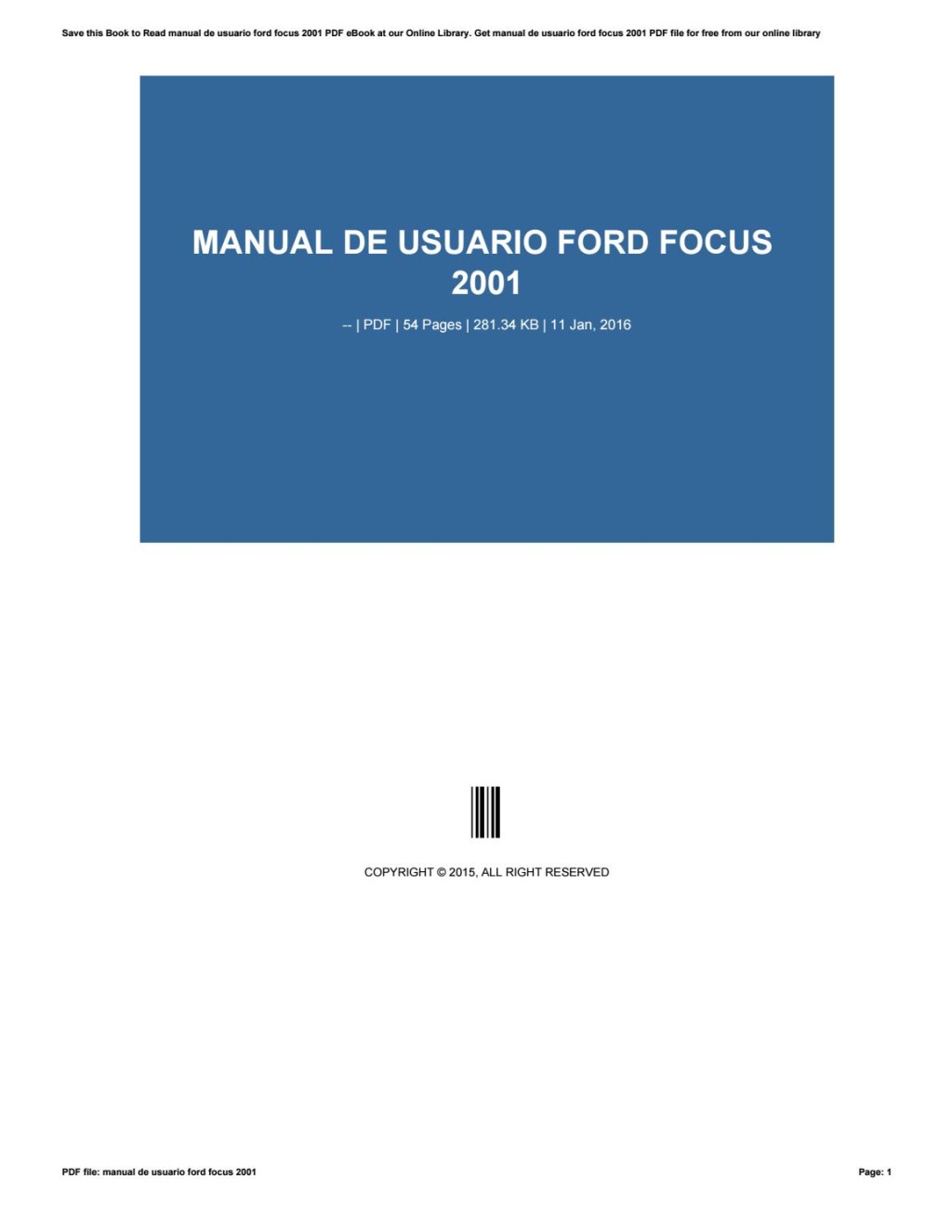 Picture of: Manual de usuario ford focus  by mail – Issuu