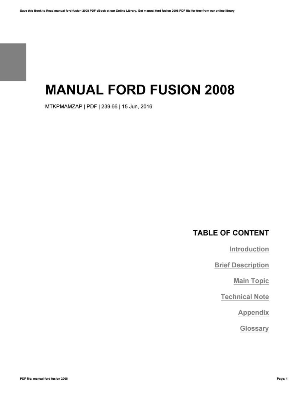 Picture of: Manual ford fusion  by Gina – Issuu