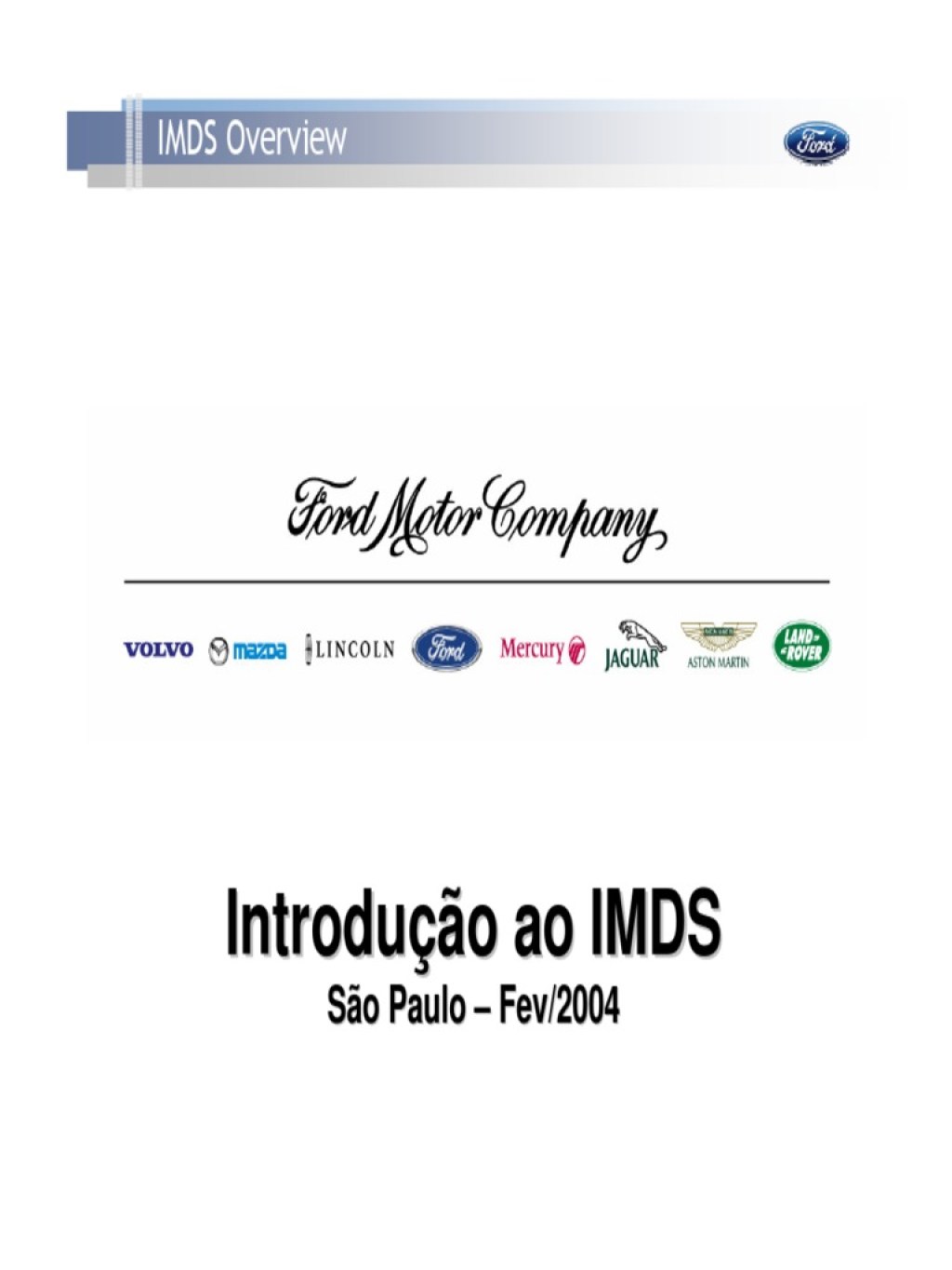 Picture of: Manual IMDS Ford  PDF  Ford Motor Company  Matéria