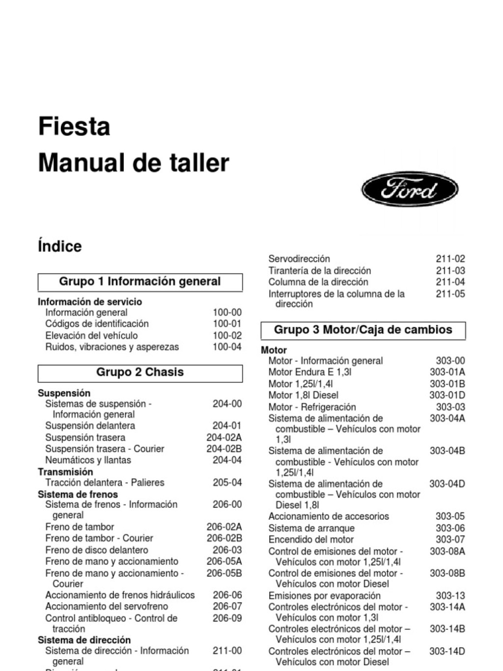 Picture of: Manual Mecanica em Espanhol Ford Fiesta – Mk by Us PT  PDF