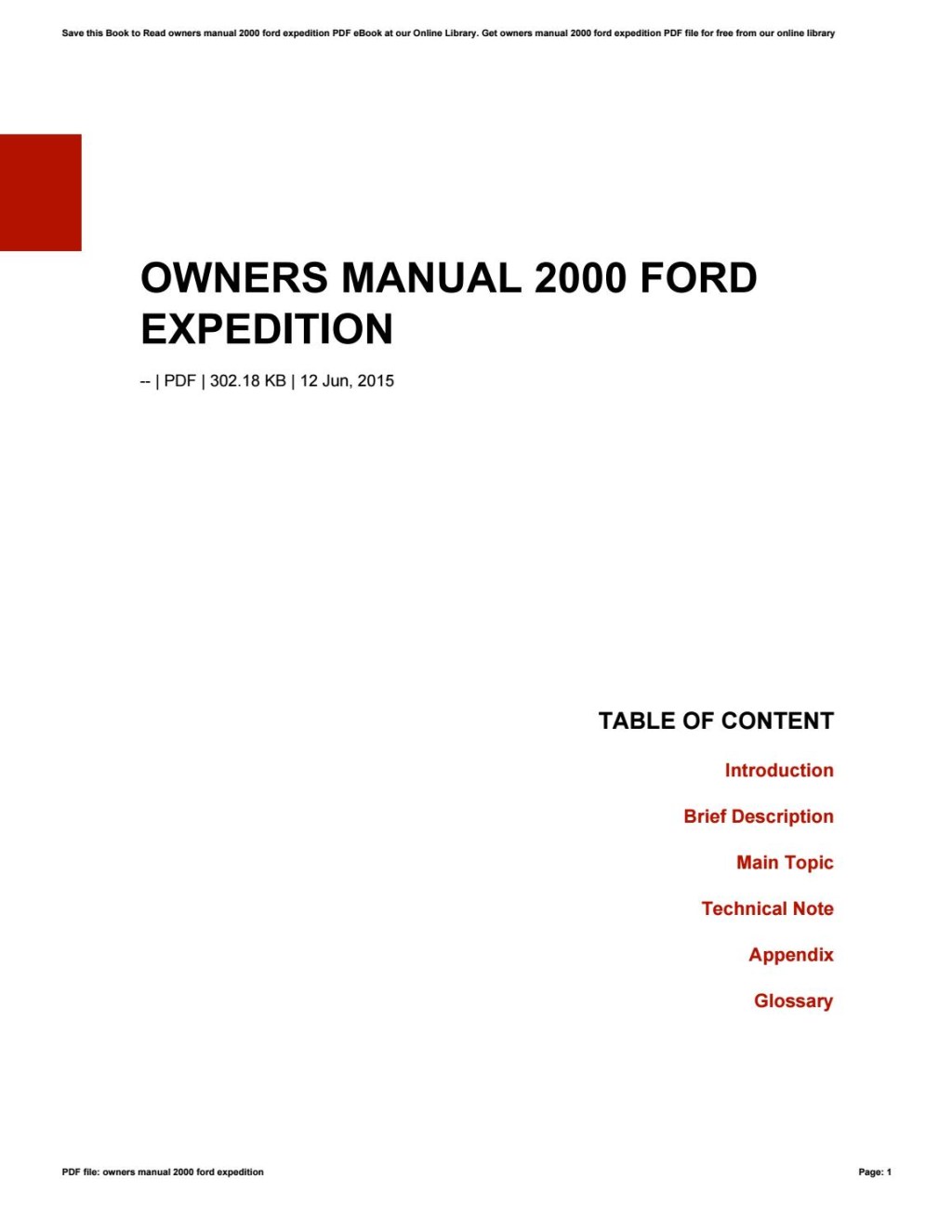 Picture of: Owners manual  ford expedition by WalterStrecker – Issuu