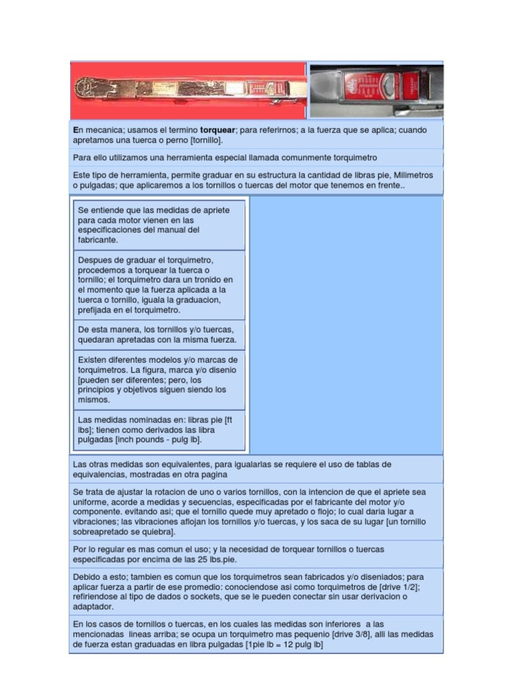 Picture of: Torque de Motor Ford   PDF  Tornillo  Herramientas