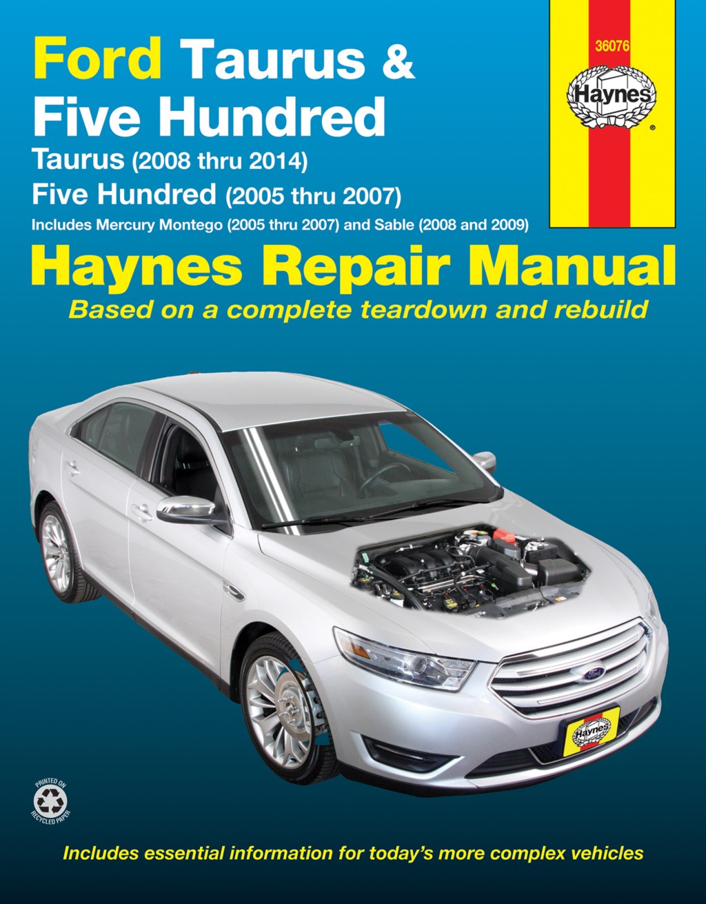 Picture of: Bundle: Ford Taurus (-) & Five Hundred (-) & Mercury Montego  (-) & Sable (-) Haynes Repair Manual