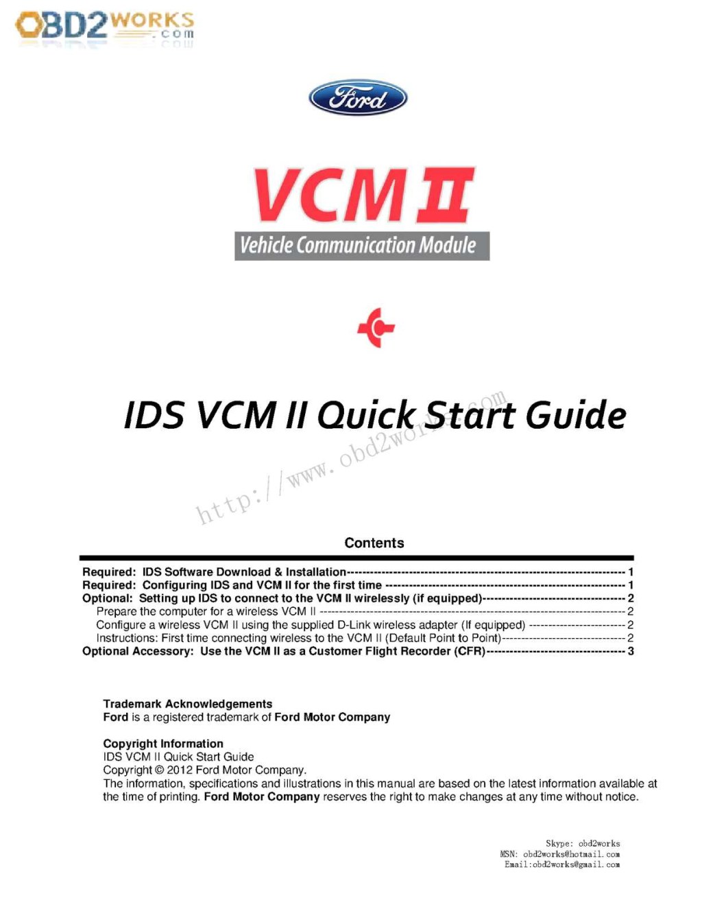 Calaméo - Ford VCM User manual
