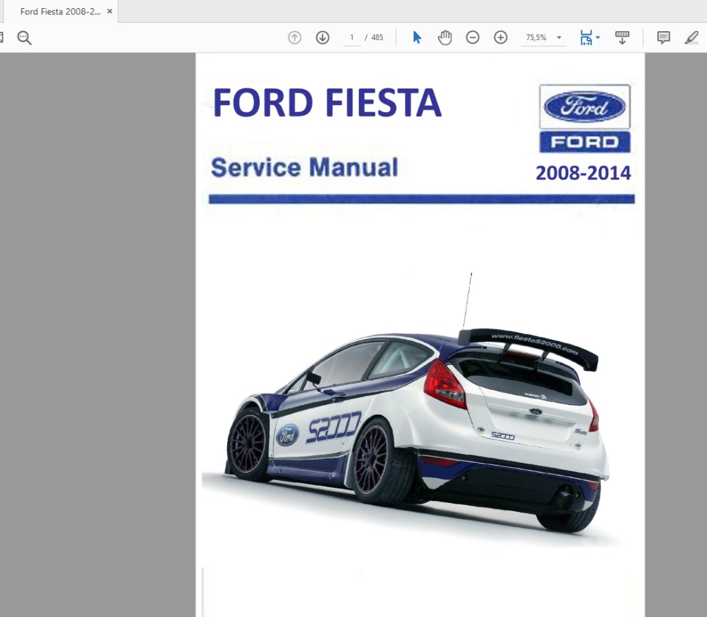 Picture of: Ford Fiesta – Full Service Manuals  Auto Repair Manual