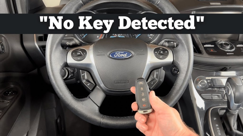 Picture of: How To Start A  –  Ford Escape With No Key Detected – Dead KeyFree  Remote Key Fob Battery