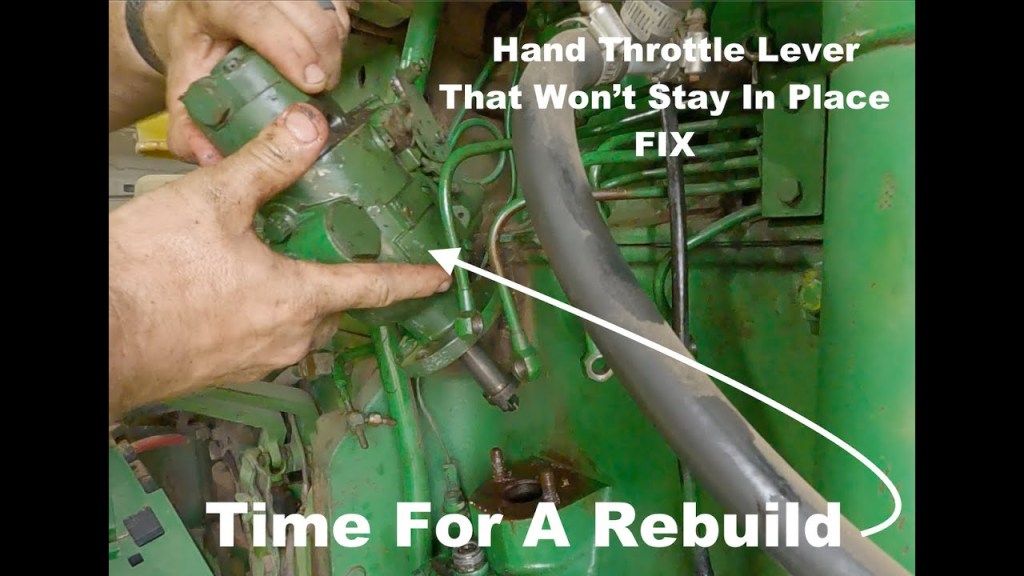 Injection Pump Removal & Installation, Hand Throttle Fix: John Deere