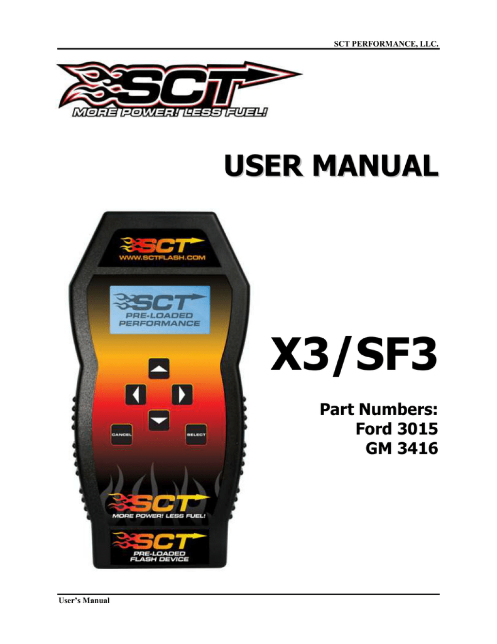 Picture of: SCT Performance® SF Power Flash Programmer  Manualzz