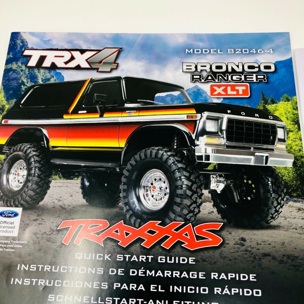 Picture of: Traxxas TRX Bronco Ranger XLT Model 8206- Quick Start Guide Manual Pack  New